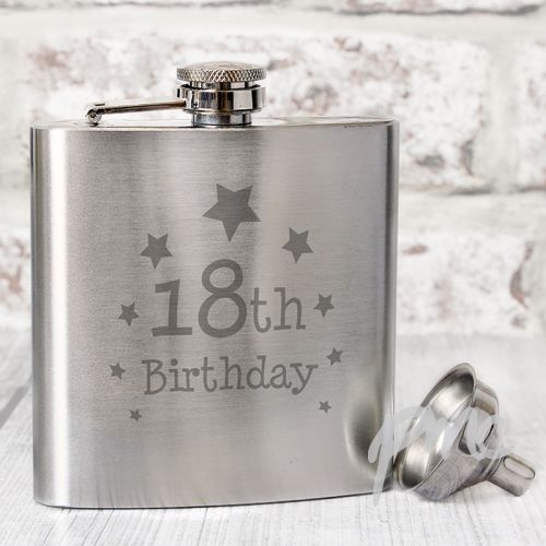 18th Birthday Hip Flask