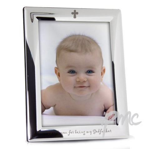 Silver Plated 5x7 Godfather Photo Frame