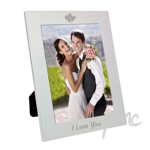 Silver 5x7 I Love You Photo Frame