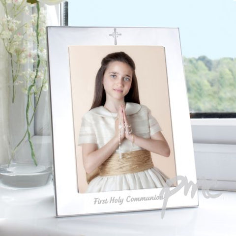 Silver 5x7 Holy Communion  Photo Frame