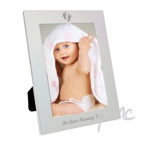 Silver 5x7 Naming Day Photo Frame