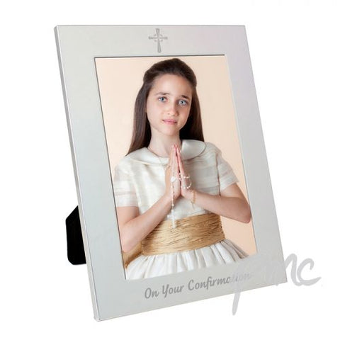 Silver 5x7 Confirmation Photo Frame
