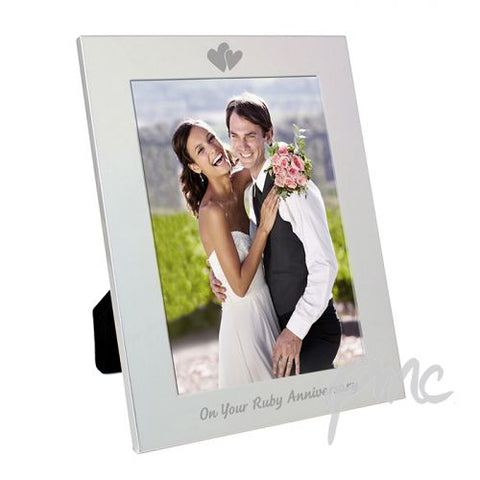 Silver 5x7 Ruby Anniversary Photo Frame