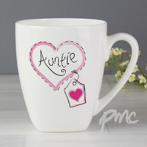 Auntie Heart Stitch Latte Mug