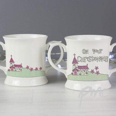 Pink Christening Church Loving Mug