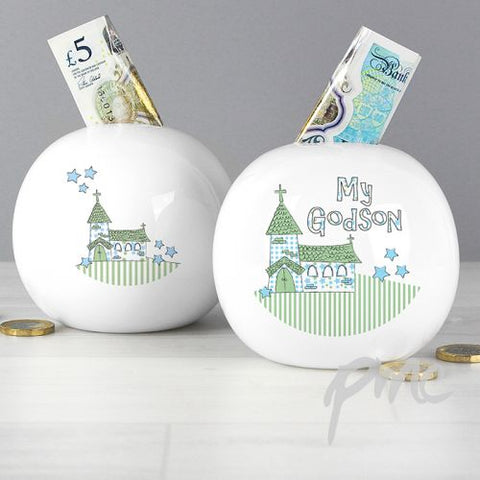 Whimsical Church Godson Money Box