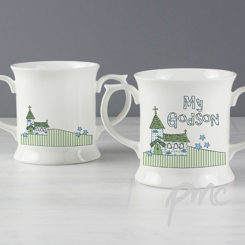 Whimsical Church Godson Loving Mug