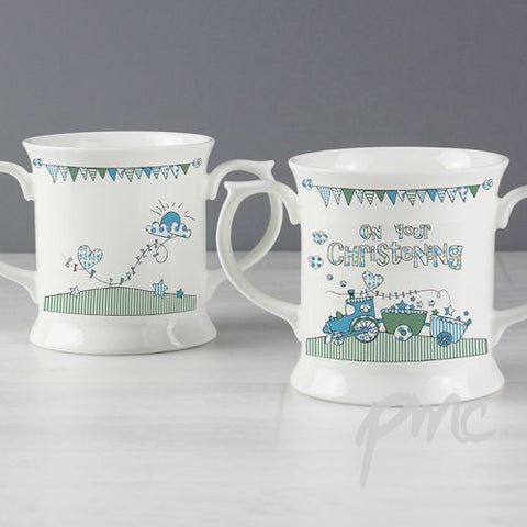 Whimsical Train Christening Loving Mug