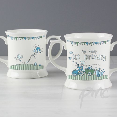 Whimsical Train 1st Birthday Loving Mug