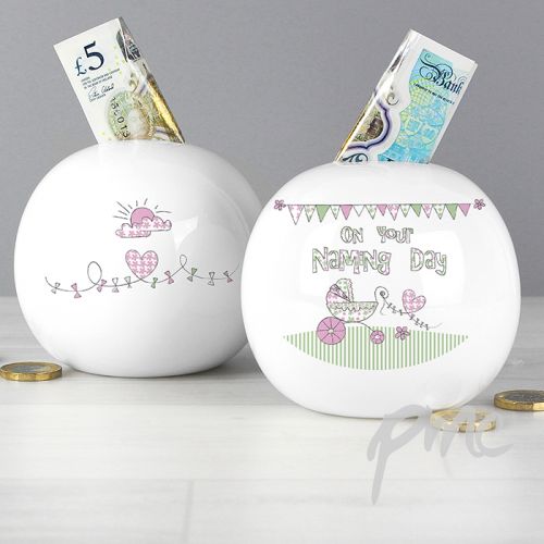 Pram Bunting Naming Money Box