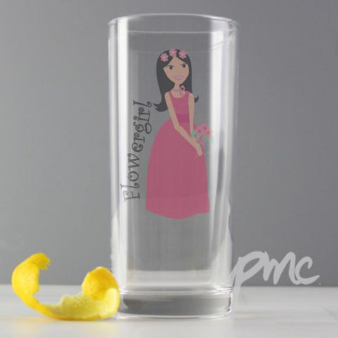 Fabulous Flower Girl Hi Ball Glass