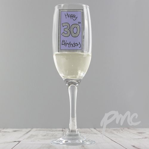 Lilac 30th Happy Birthday Flute