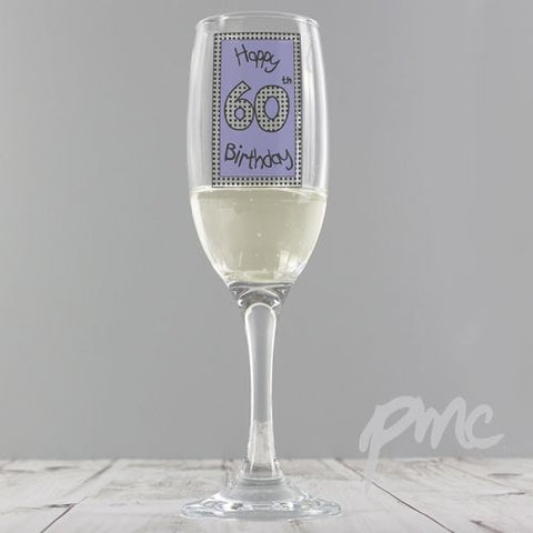 Lilac 60th Happy Birthday Flute