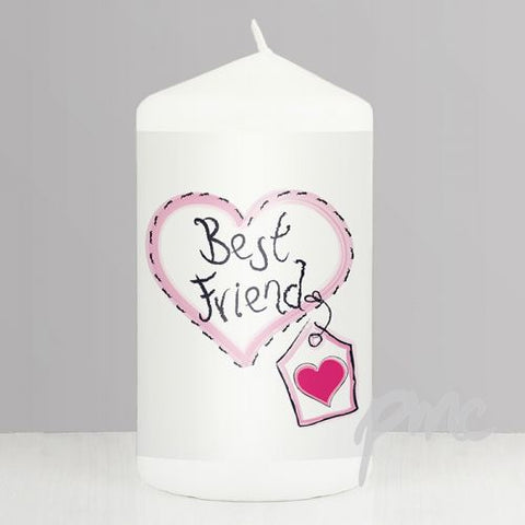 Best Friend Heart Stitch Candle