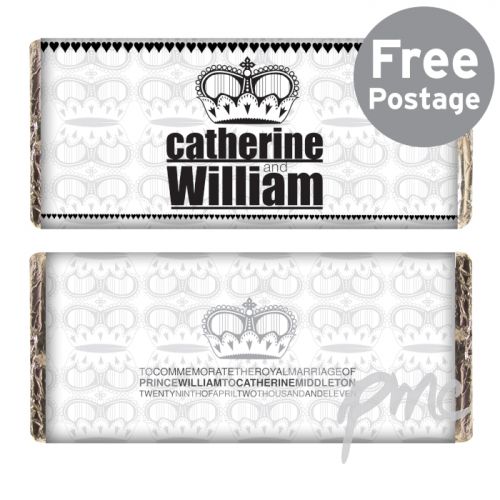 Royal Wedding Black Crown Milk Chocolate Bar