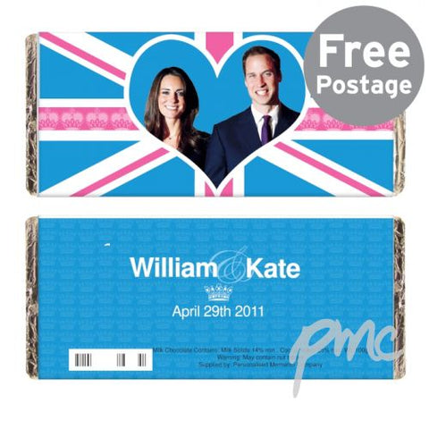 Royal Wedding Blue Union Jack Milk Chocolate Bar