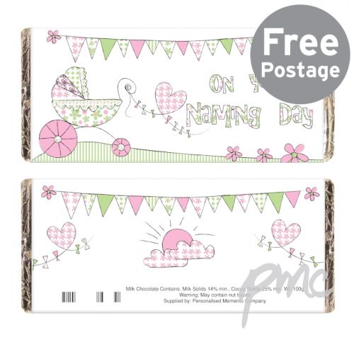 Pram Naming Day Milk Chocolate Bar