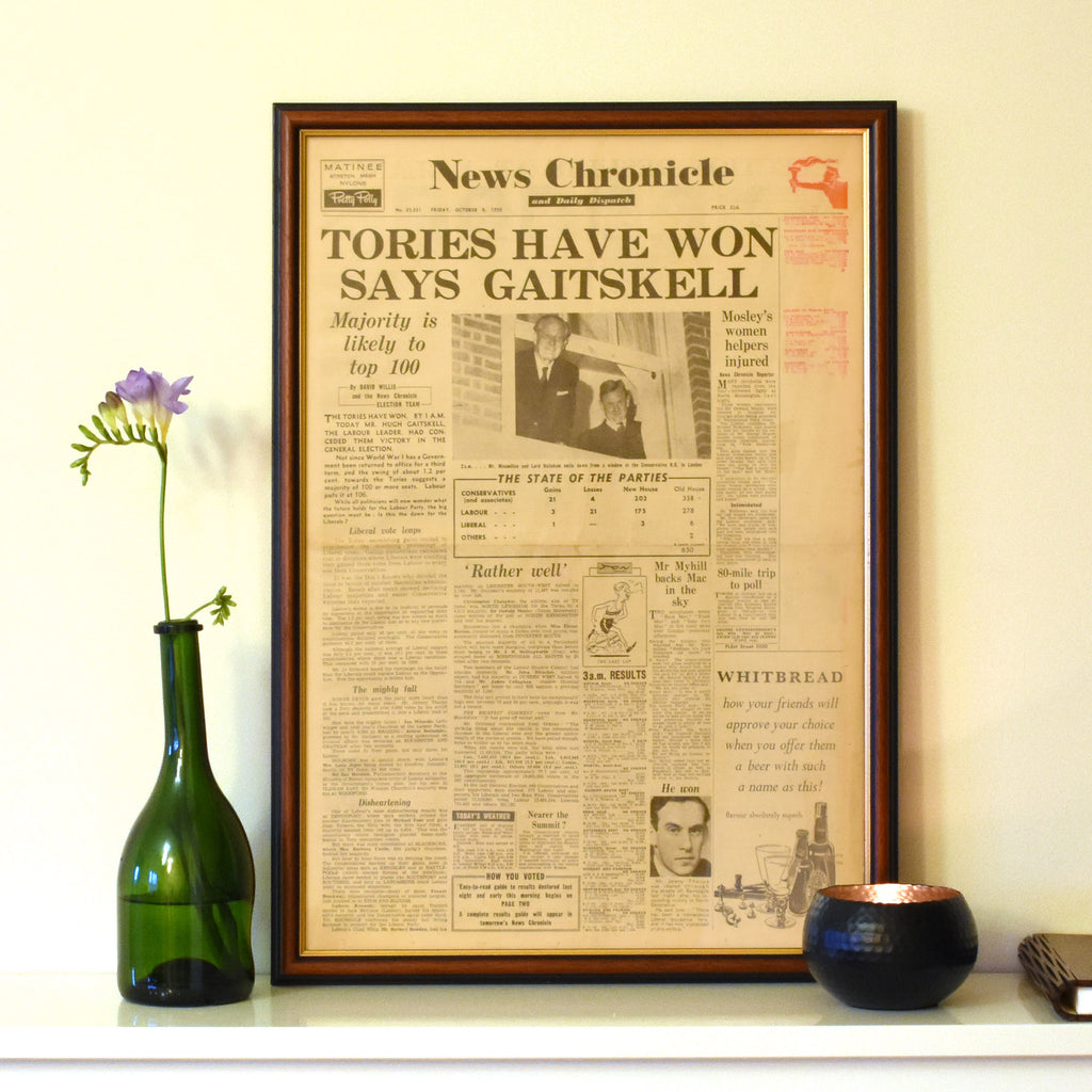 Original Newspaper in a Picture Frame