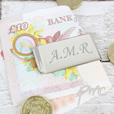 Personalised Silver Plated Money Clip