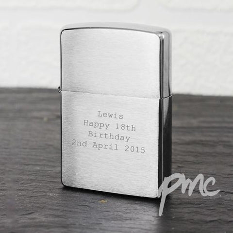 Personalised Chrome Zippo Lighter