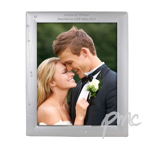 Personalised Diamante Swirl 8x10 Photo Frame
