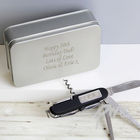 Personalised Pen Knife and Box Set