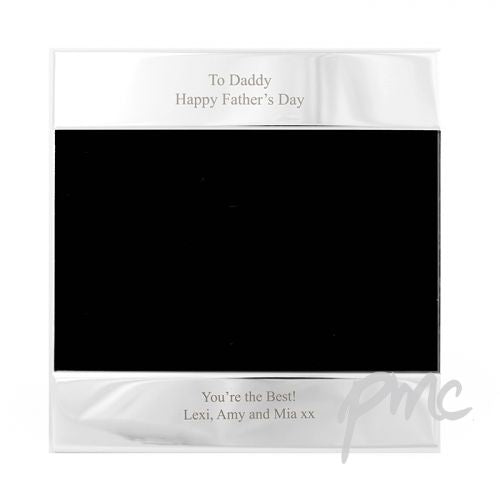 Personalised Silver Square 4x6 Photo Frame