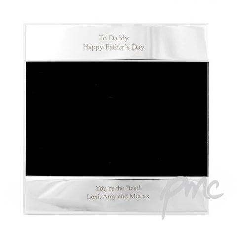 Personalised Silver Square 4x6 Photo Frame