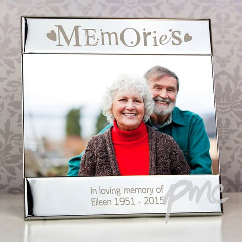 Personalised Silver Memories Square 6x4 Photo Frame
