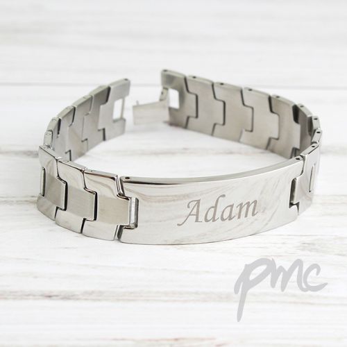 Personalised Stainless Steel Men's ID Bracelet