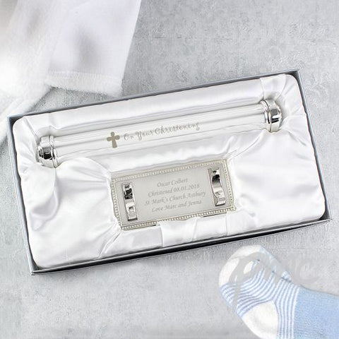 Personalised Christening Cross Certificate Holder