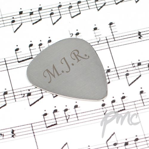 Personalised Initials Silver Plectrum