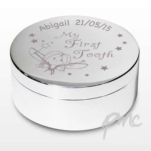 Personalised Fairy My First Tooth Trinket Box
