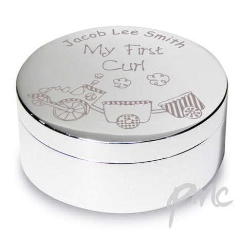 Personalised Train My First Curl Trinket Box