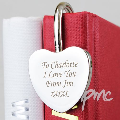 Personalised Silver Heart Bookmark
