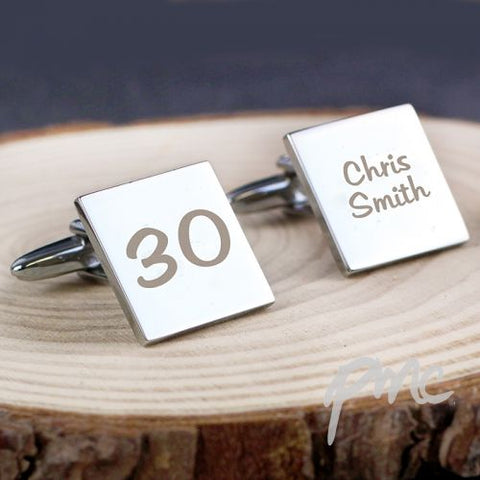 Personalised Big Age Cufflinks