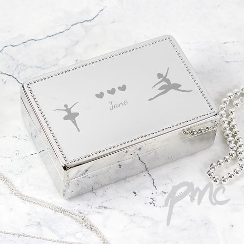 Personalised Ballerina Rectangular Jewellery Box