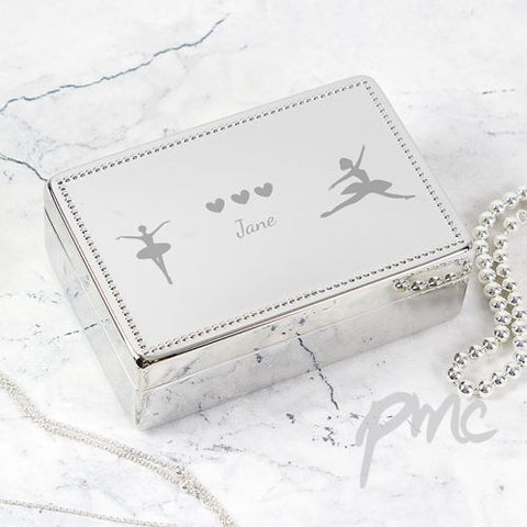 Personalised Ballerina Rectangular Jewellery Box