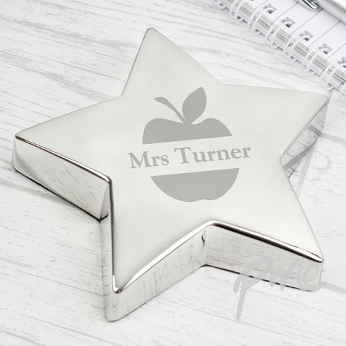 Personalised Apple Star Paperweight