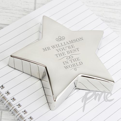 Personalised The Best in the World Star Paperweight