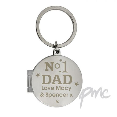 Personalised No1 Dad Photo Keyring
