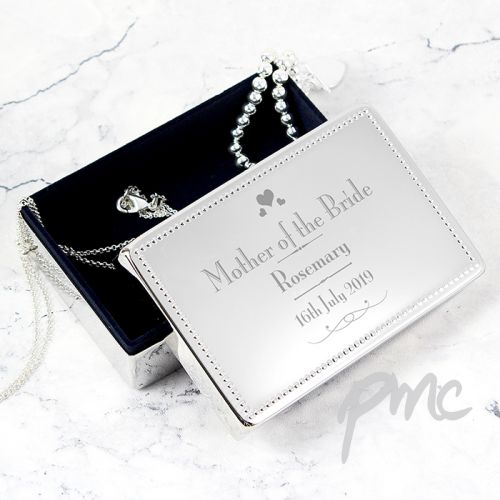 Personalised Decorative Wedding Mother of the Bride Jewellery Box