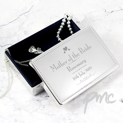 Personalised Decorative Wedding Mother of the Bride Jewellery Box