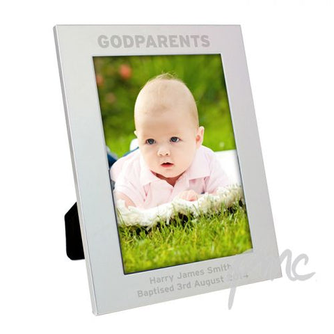 Personalised Silver 5x7 Godparents Photo Frame