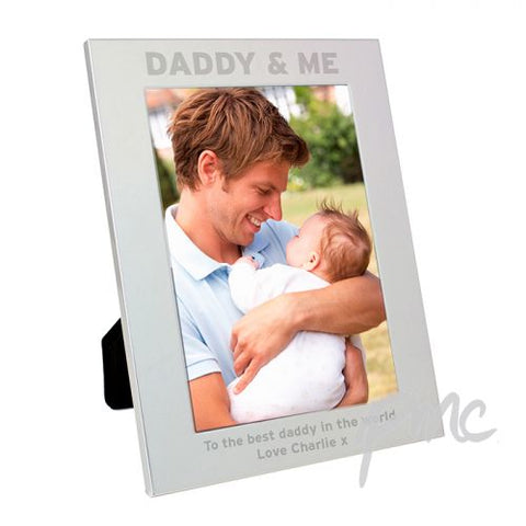 Personalised Silver 5x7 Daddy & Me Photo Frame
