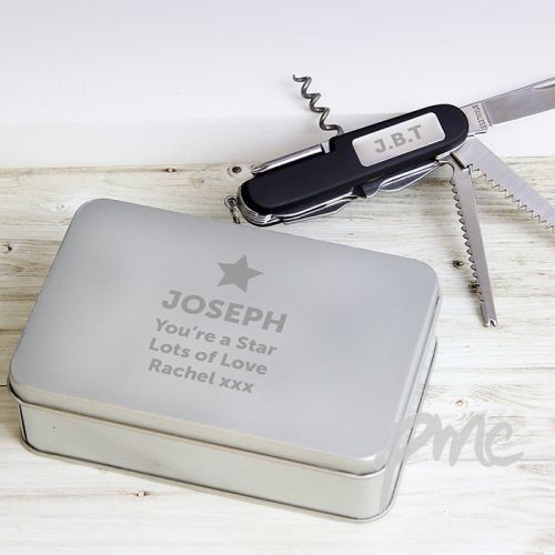 Personalised Star Pen Knife and Box Set