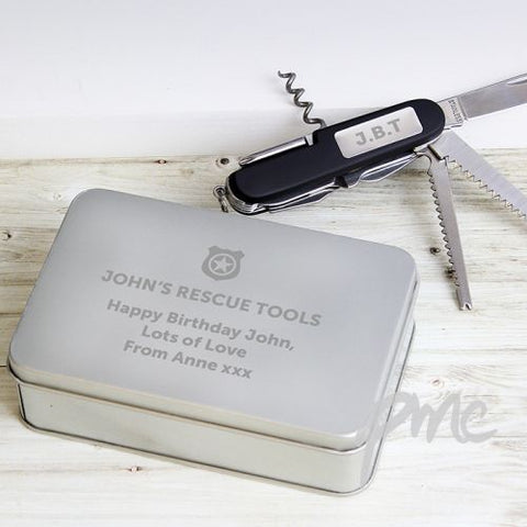 Personalised Shield Pen Knife and Box Set
