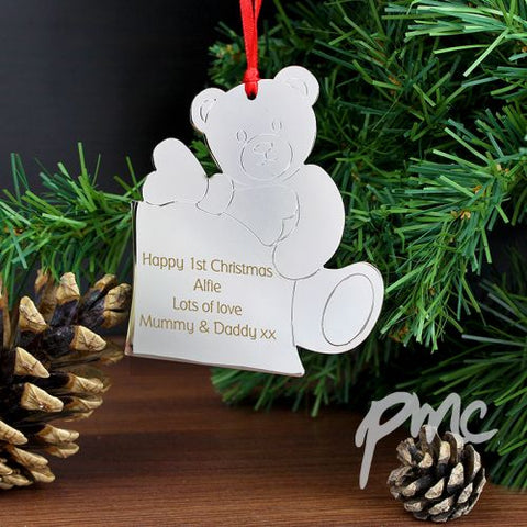 Personalised Teddy Tree Decoration