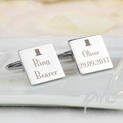 Personalised Decorative Wedding Any Role Square Cufflinks