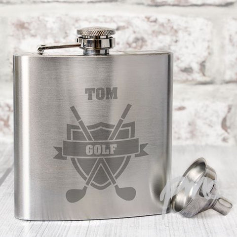 Personalised Golf Hip Flask